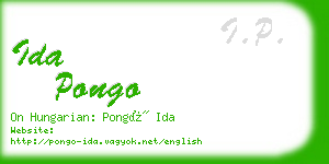 ida pongo business card